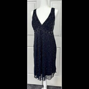 Vintage Beaded Gown navy Size xl